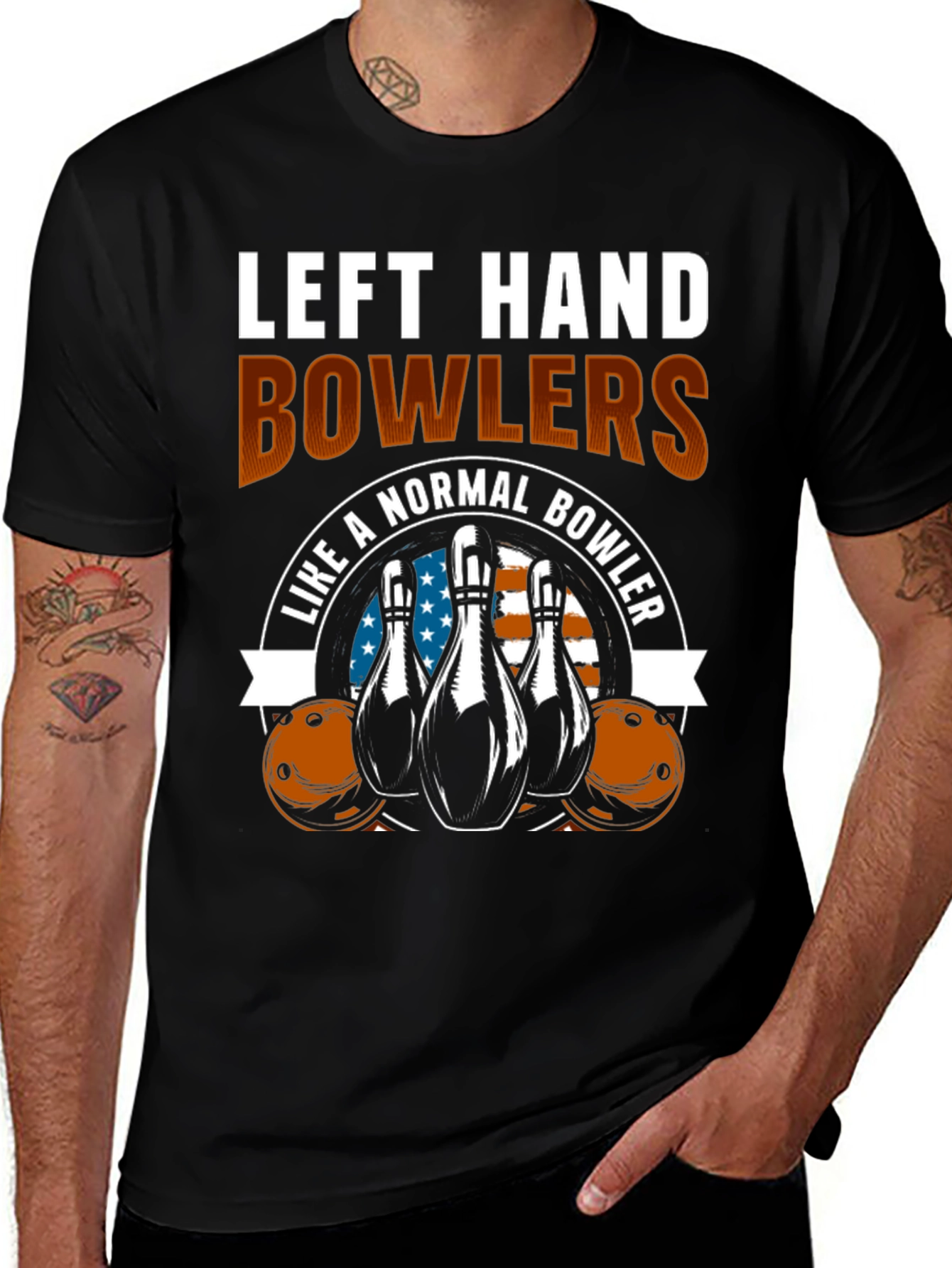 Black Left Hand Bowlers T-Shirt main image