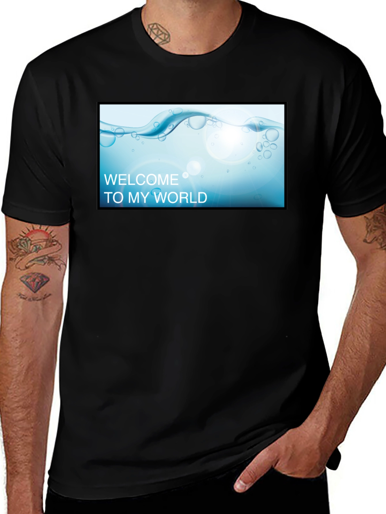 Variant 28 of Welcome To My World T-Shirt - Unique Graphic Tee