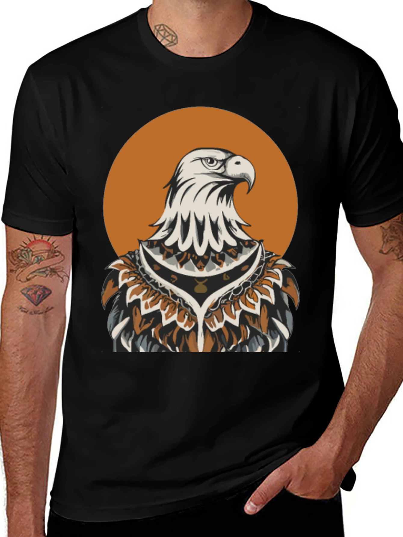 Variant 5 of Eagle Graphic Tee - Stylish Men's Black T-Shirt