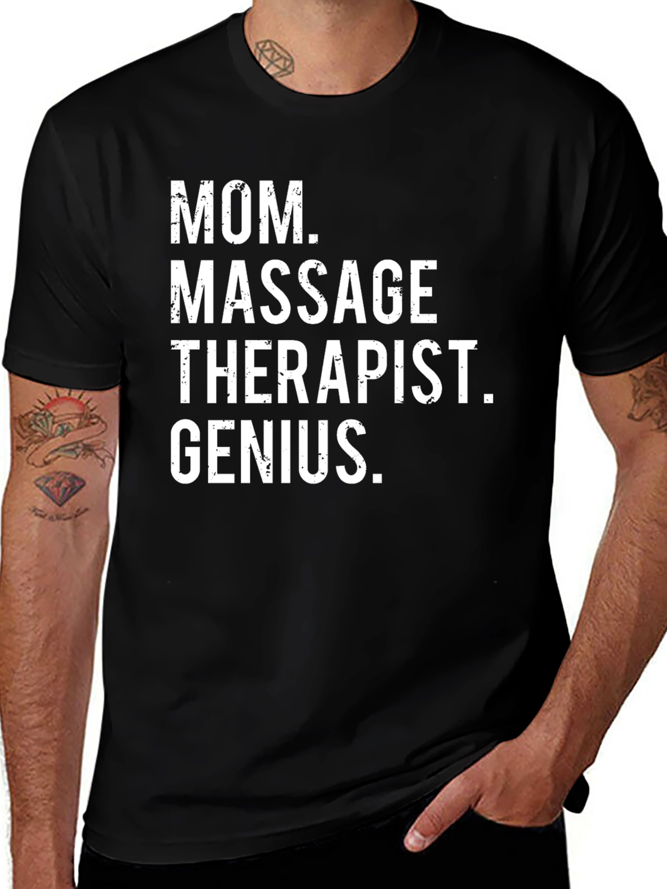 Variant 11 of Mom Massage Therapist Genius Graphic T-Shirt