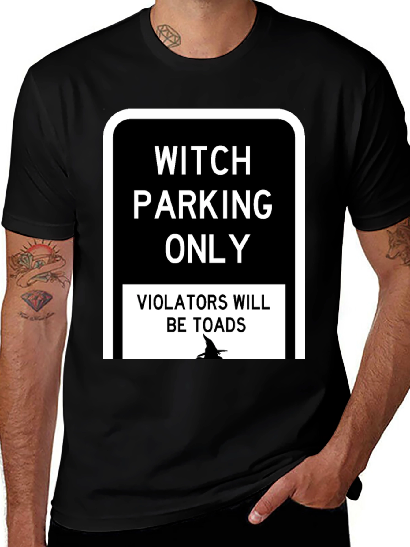 Variant 19 of Witch Parking Only T-Shirt - Funny Halloween Tee