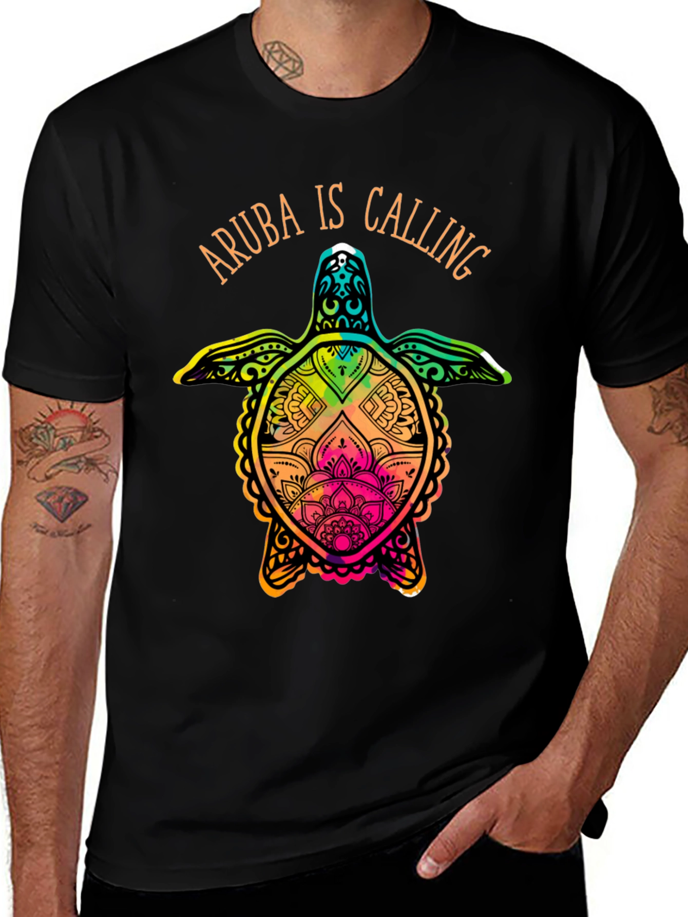 Aruba Calling Turtle Graphic T-Shirt