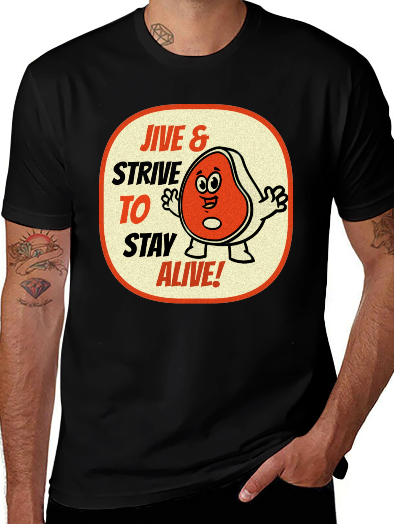 Variant 4 of Jive & Strive to Stay Alive! Graphic Tee