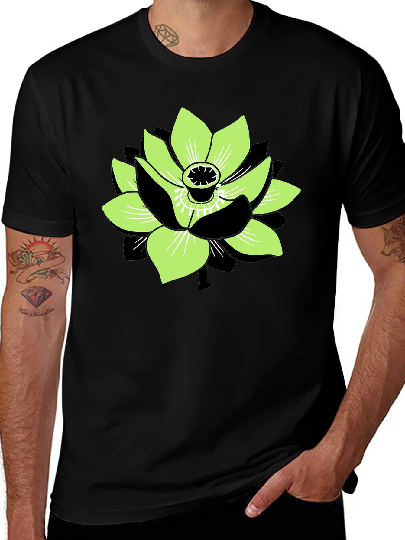 Variant 21 of Floral Graphic Tee - Modern Botanical Design