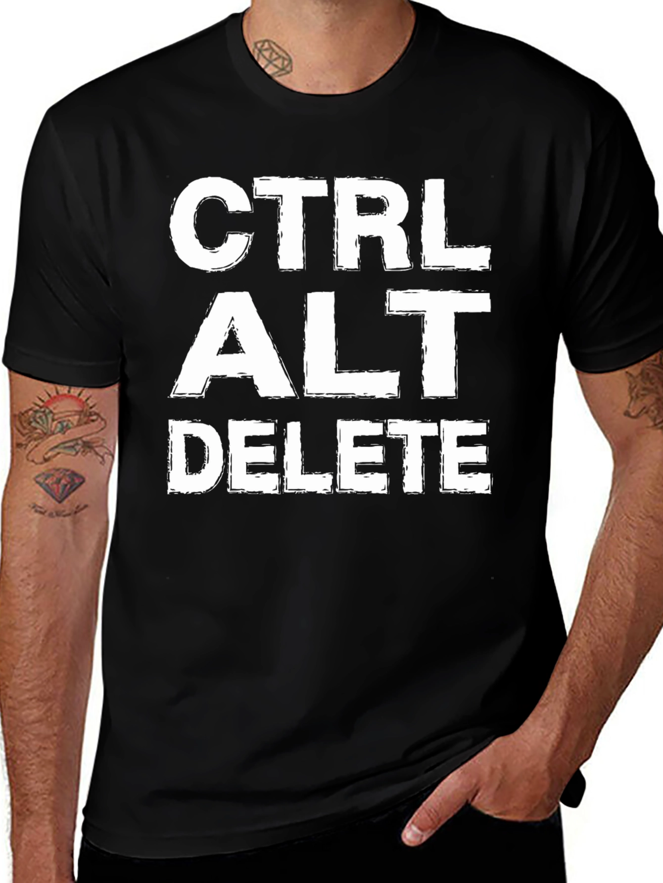 Variant 30 of CTRL ALT DELETE Black Graphic T-Shirt