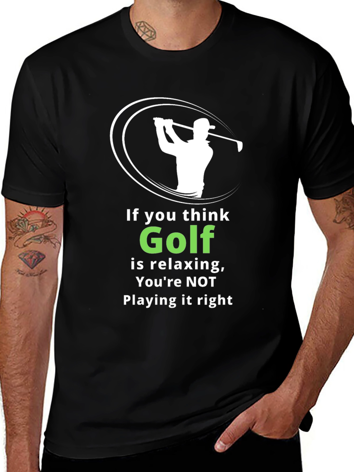 Variant 11 of Funny Golf T-Shirt: If You Think Golf is Relaxing