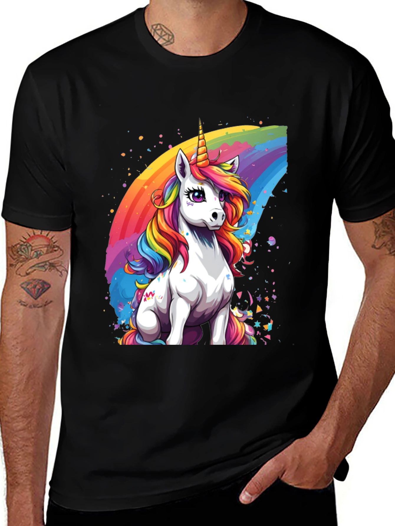 Variant 11 of Rainbow Unicorn Graphic T-Shirt