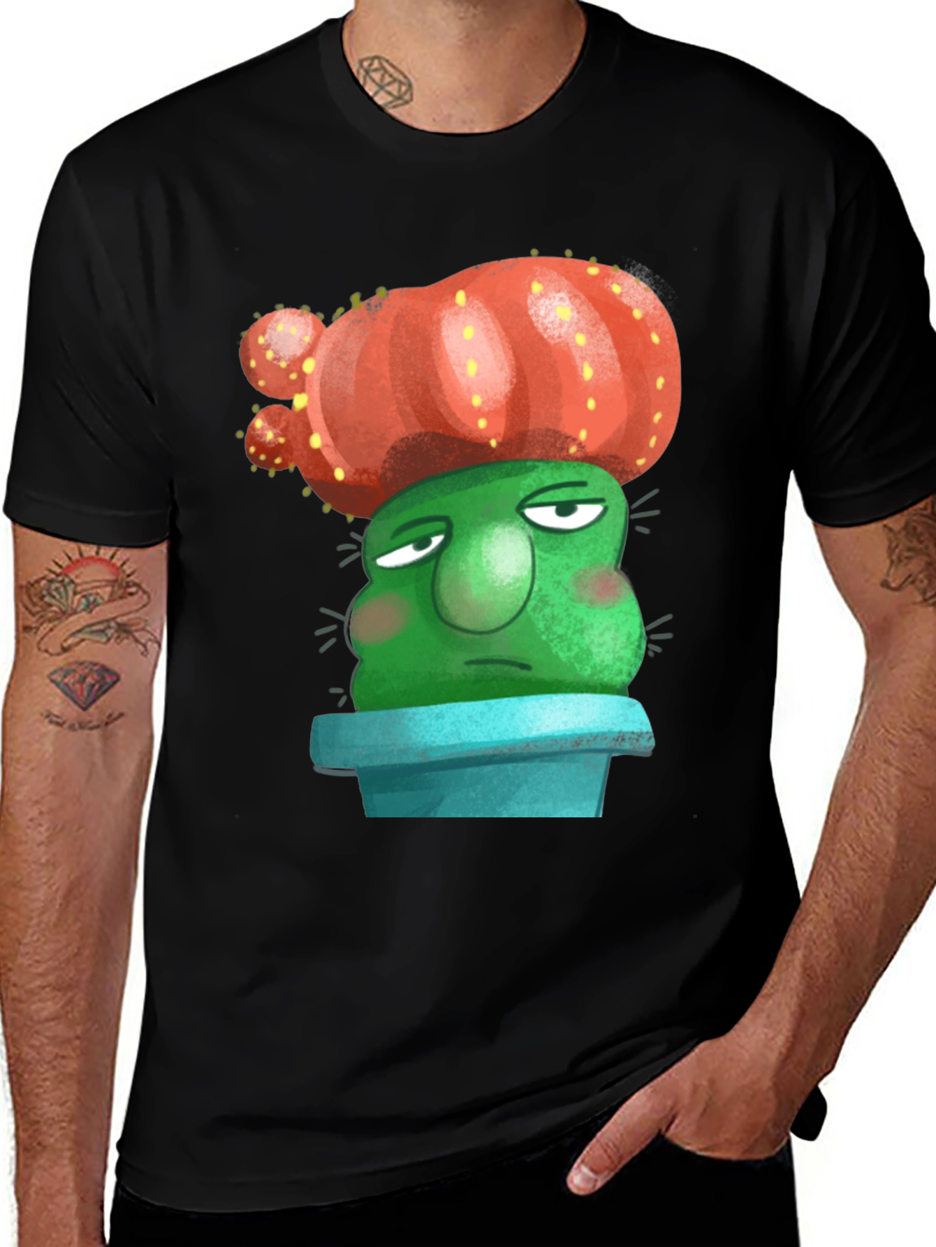 Variant 8 of Grumpy Cactus Tee - Unique Graphic Print