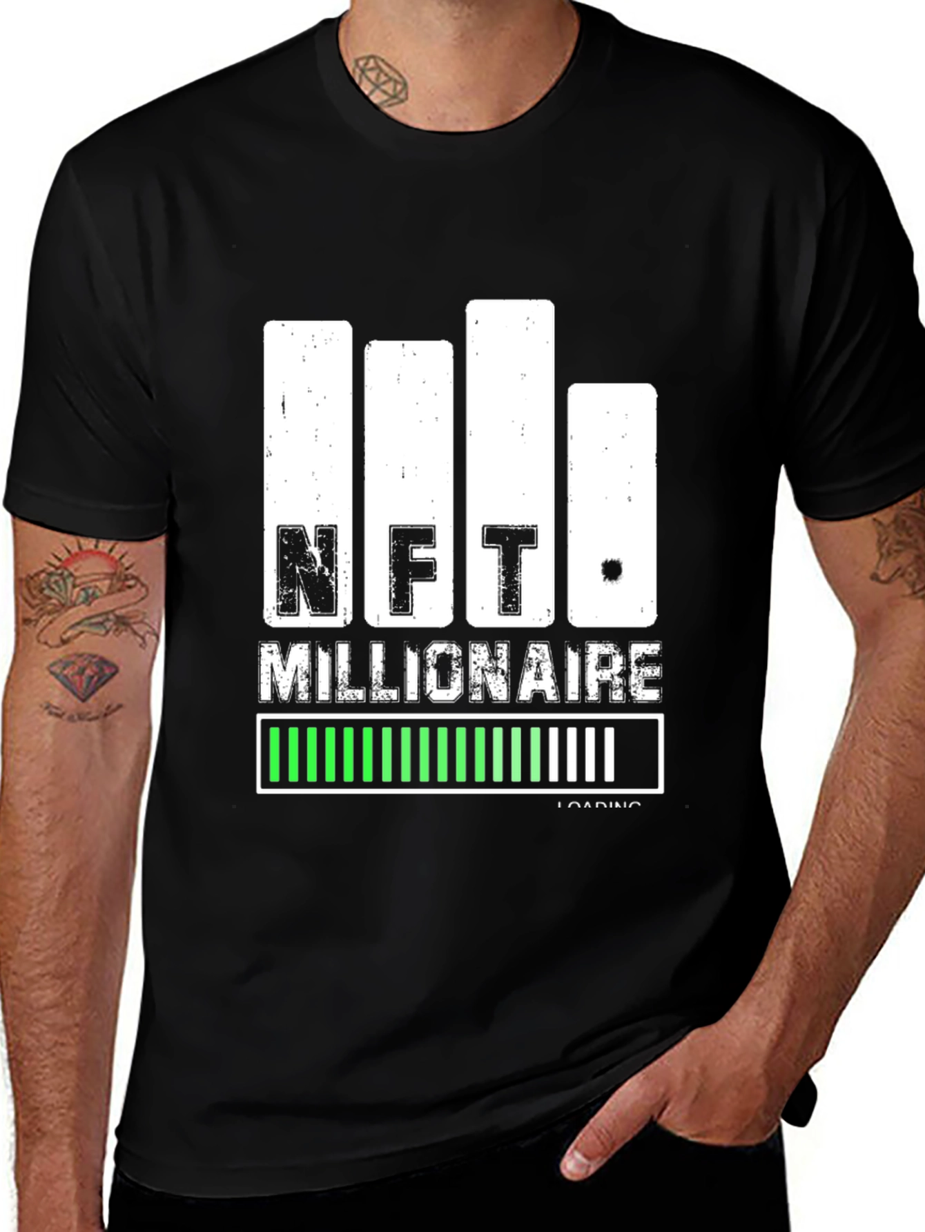 NFT Millionaire Loading Black T-Shirt