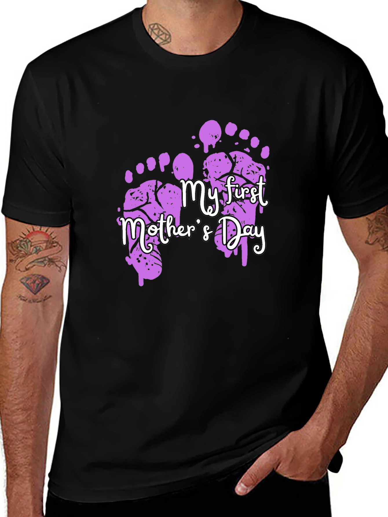My First Mother's Day Footprint T-Shirt