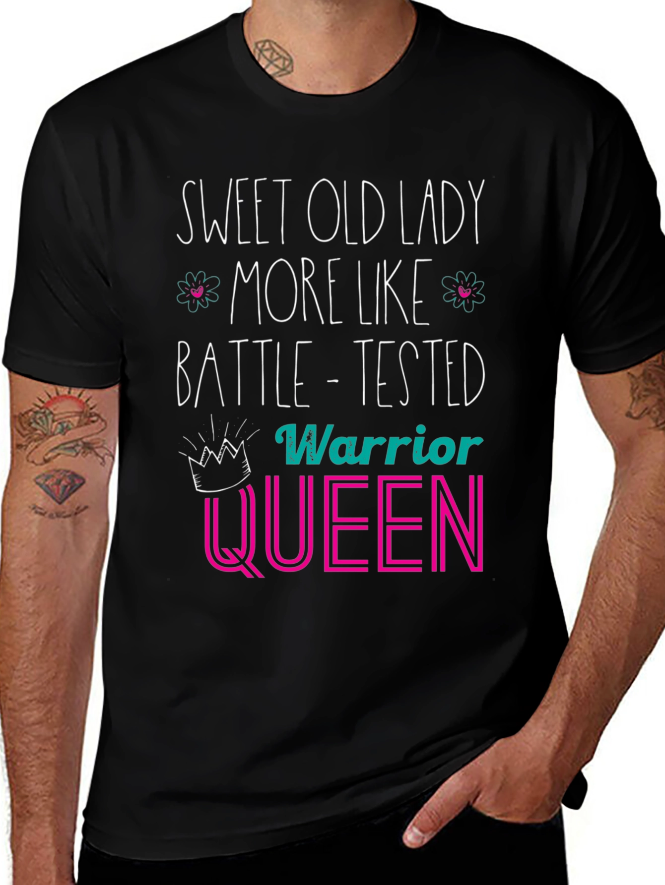 Variant 15 of Sweet Old Lady Warrior Queen T-Shirt