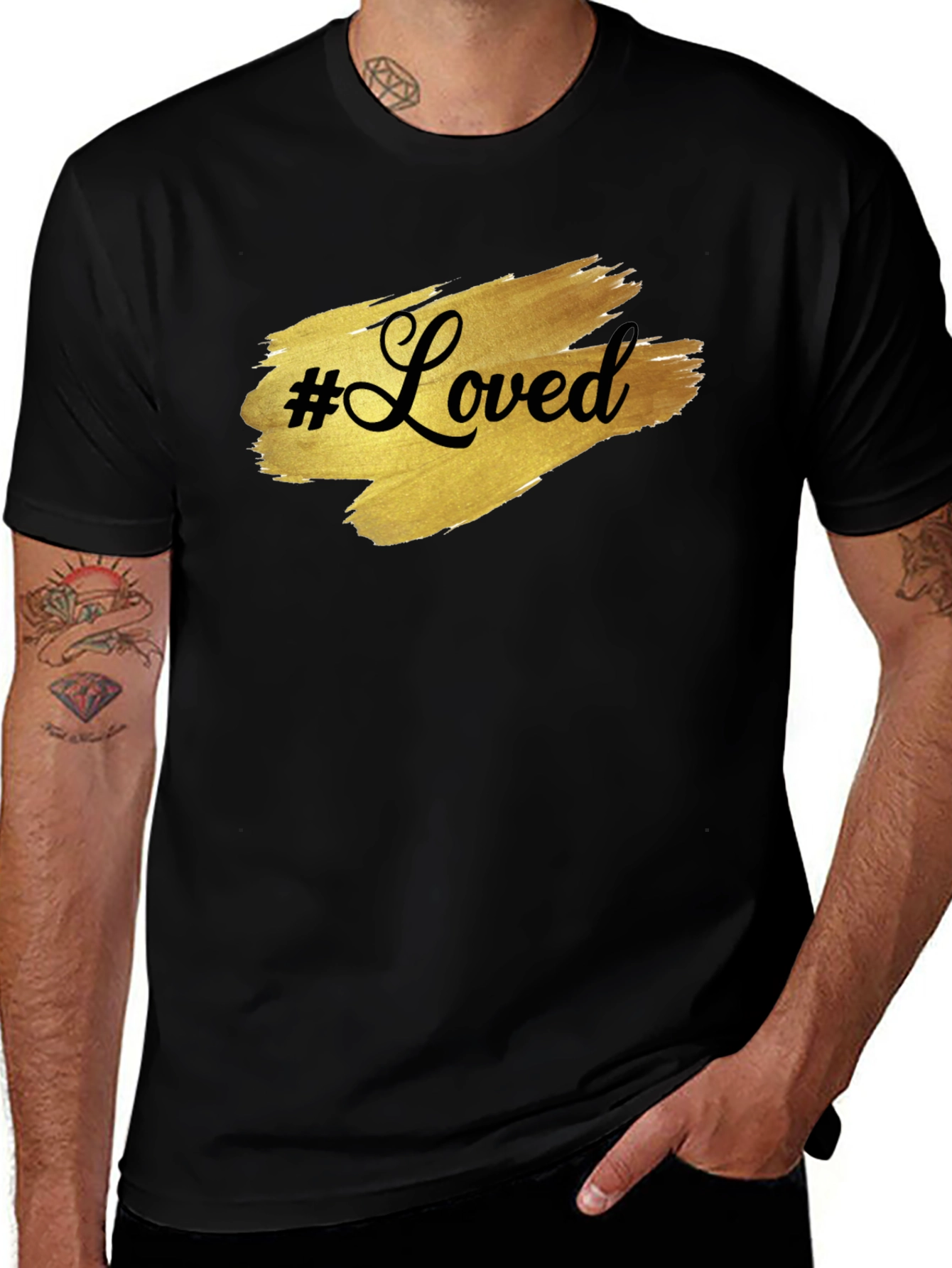 "#Loved" Graphic Tee - Stylish Black Cotton T-Shirt