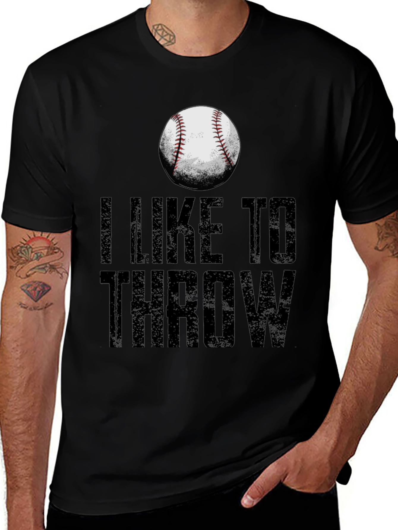 Variant 7 of I Like to Throw Baseball T-Shirt