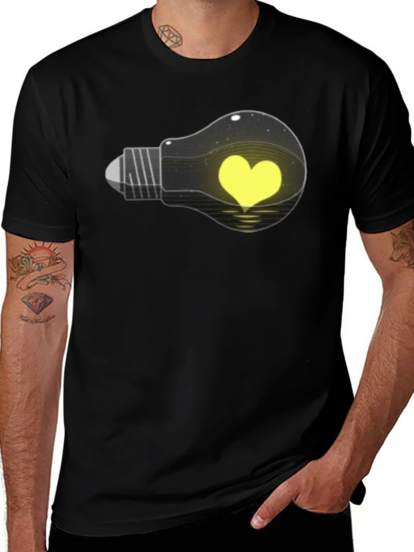 Variant 27 of Heart Lightbulb T-Shirt - Express Your Love