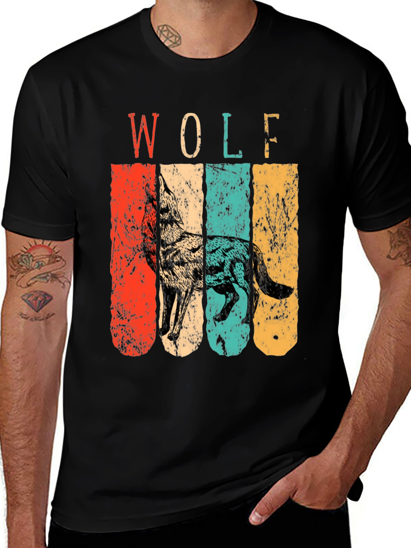 Variant 14 of Vintage Wolf Graphic T-Shirt - Retro Style