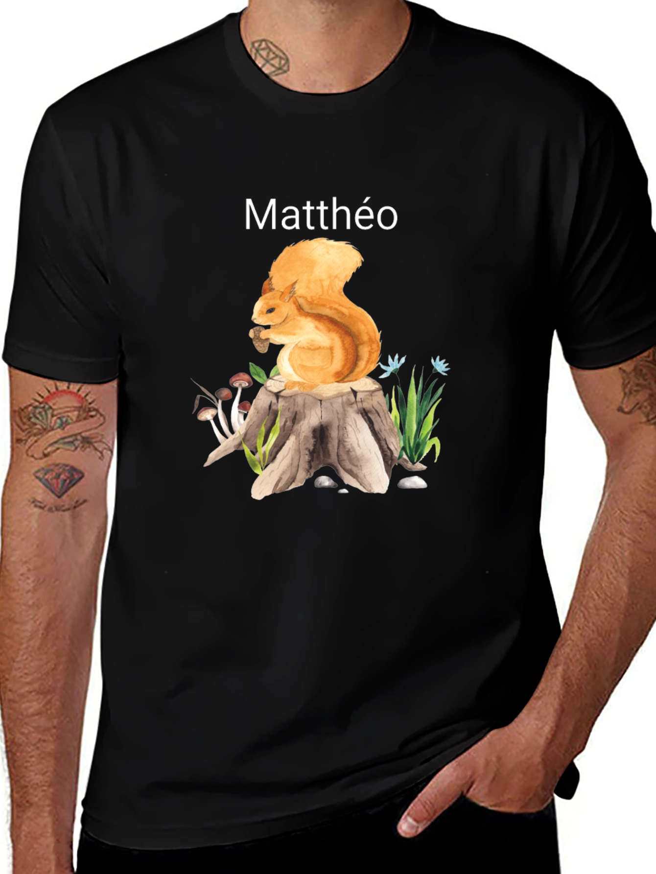 Variant 20 of Squirrel Stump T-Shirt - Matthéo Personalized