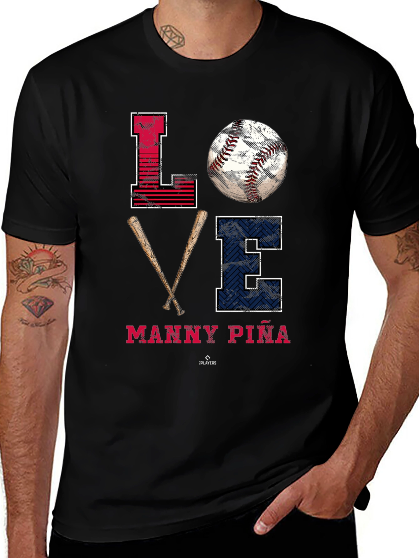 Manny Piña Baseball Love T-Shirt - MLB Fan Apparel