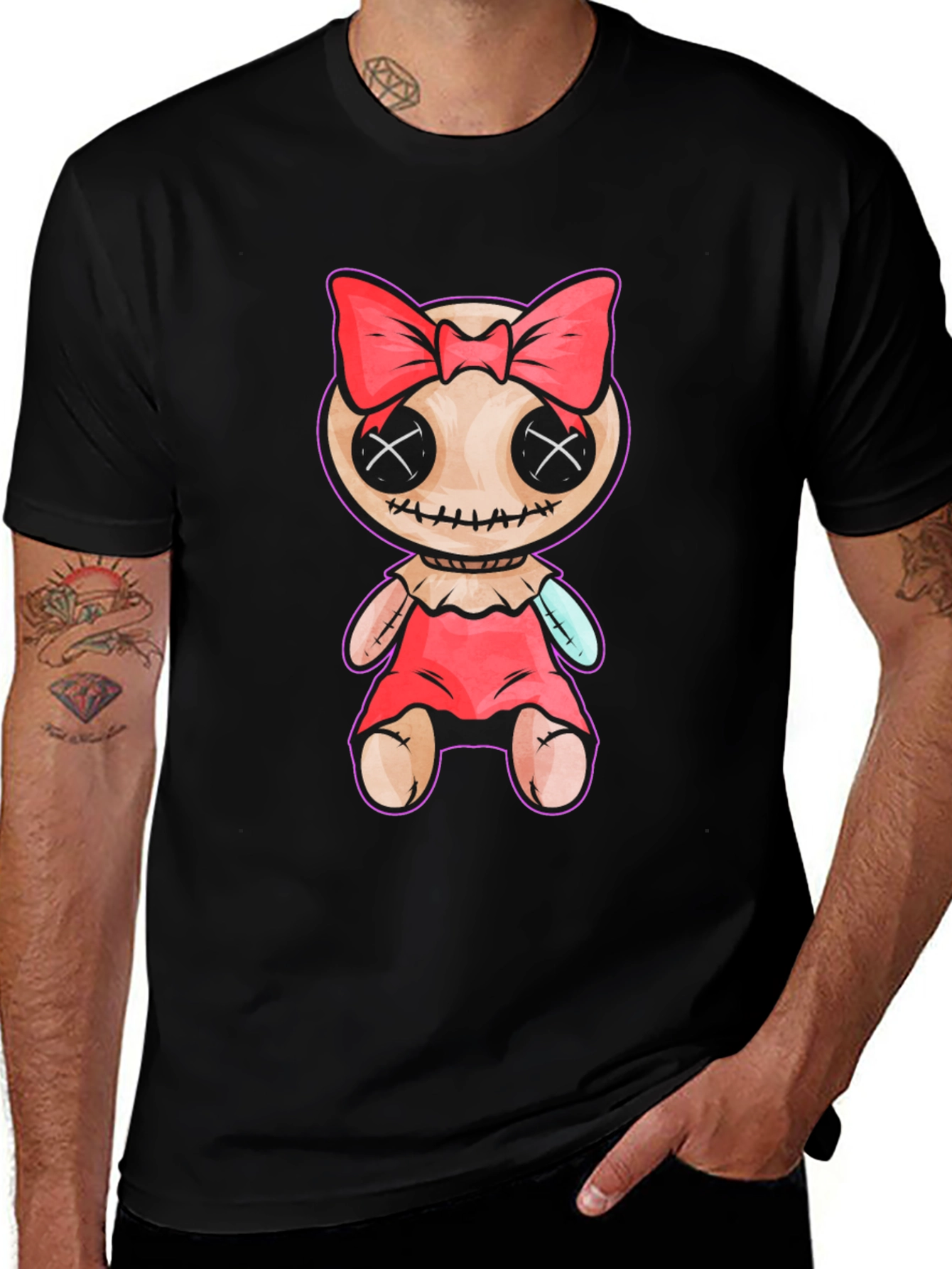 Variant 26 of Voodoo Doll Graphic Tee - Spooky Cute