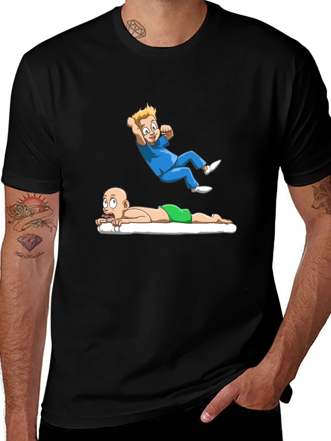Variant 21 of Cartoon Graphic Tee - Massage Therapy Humor