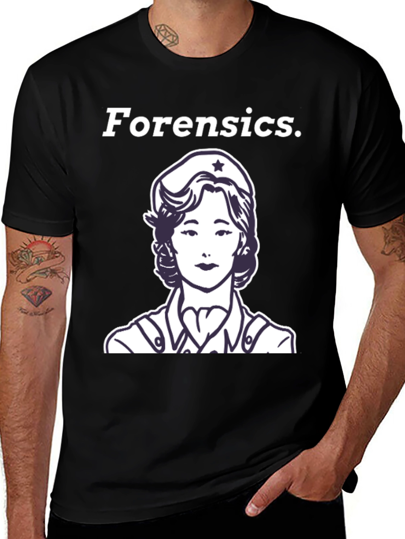 Forensics Nurse Graphic T-Shirt - Novelty Design