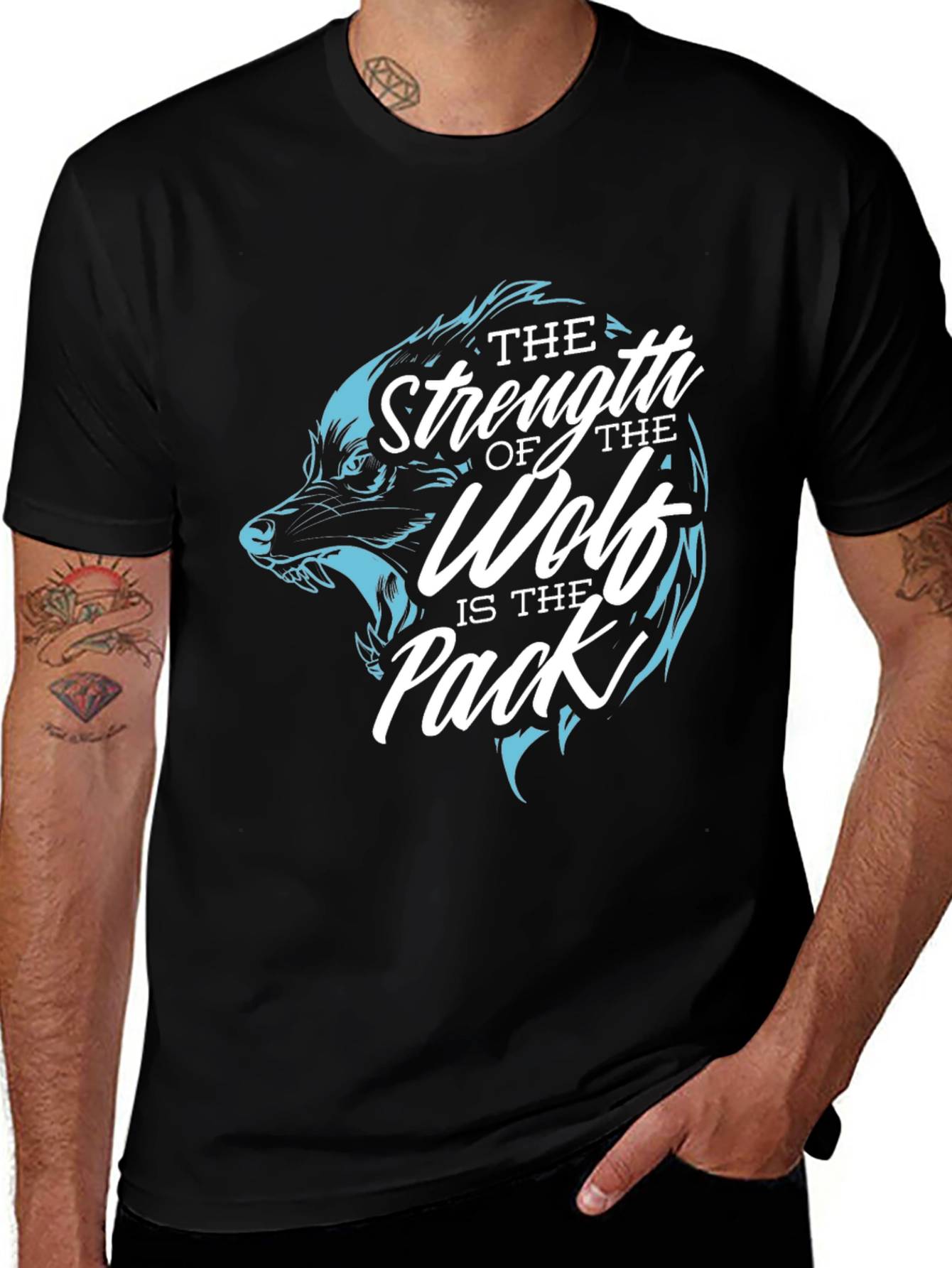 Variant 24 of Strength of the Wolf Pack Graphic Tee