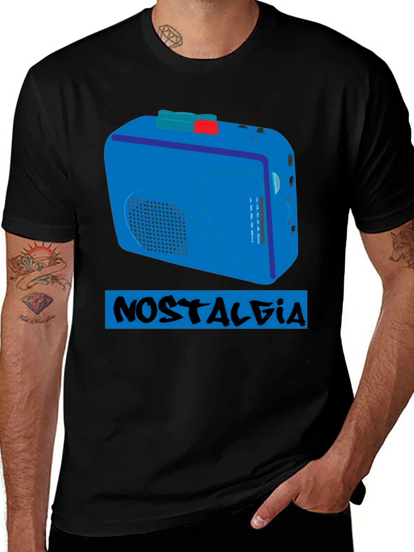Nostalgia Cassette Player T-Shirt - Retro Style
