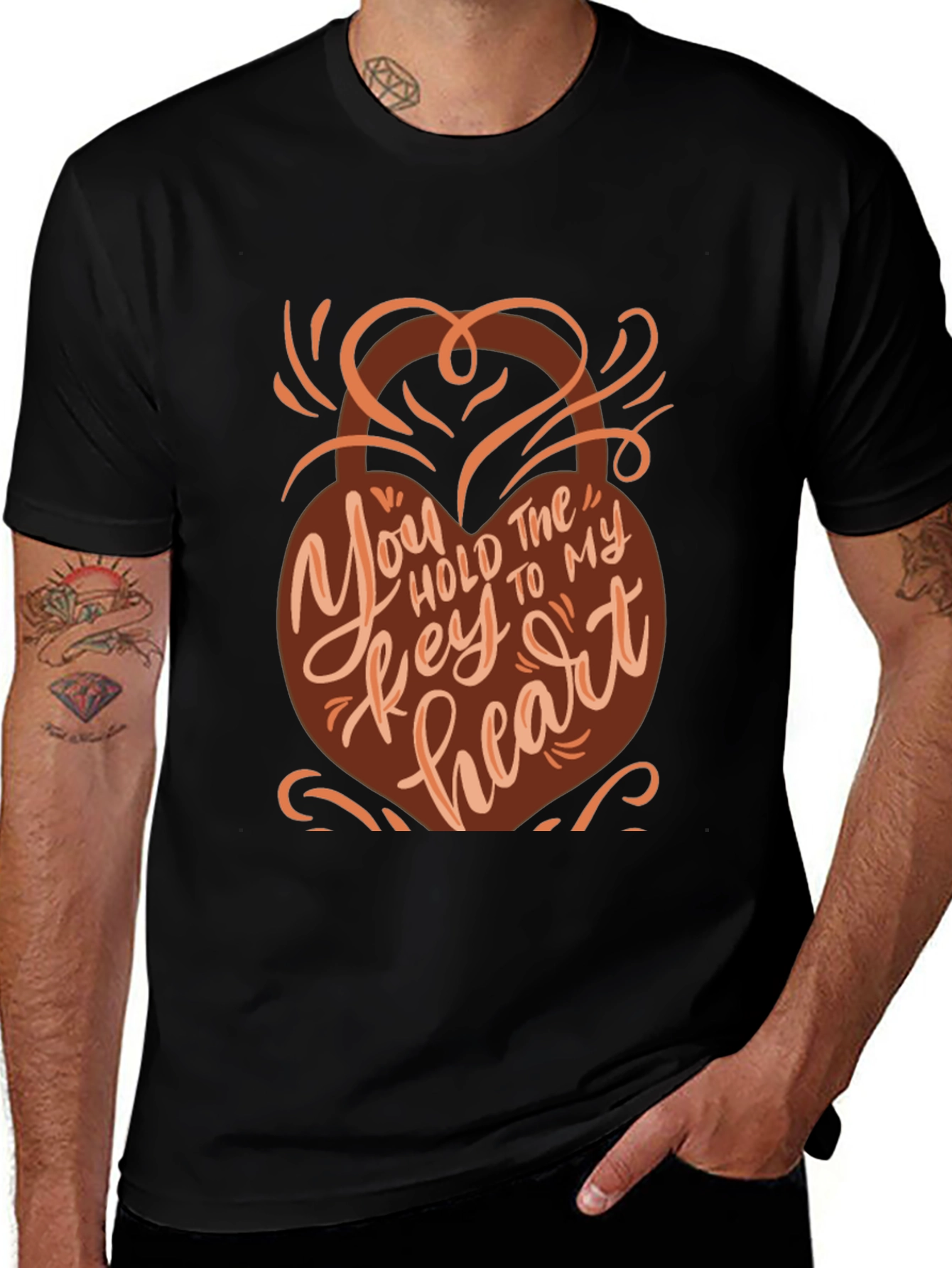 Variant 15 of Heart Lock Valentine's Day Graphic Tee