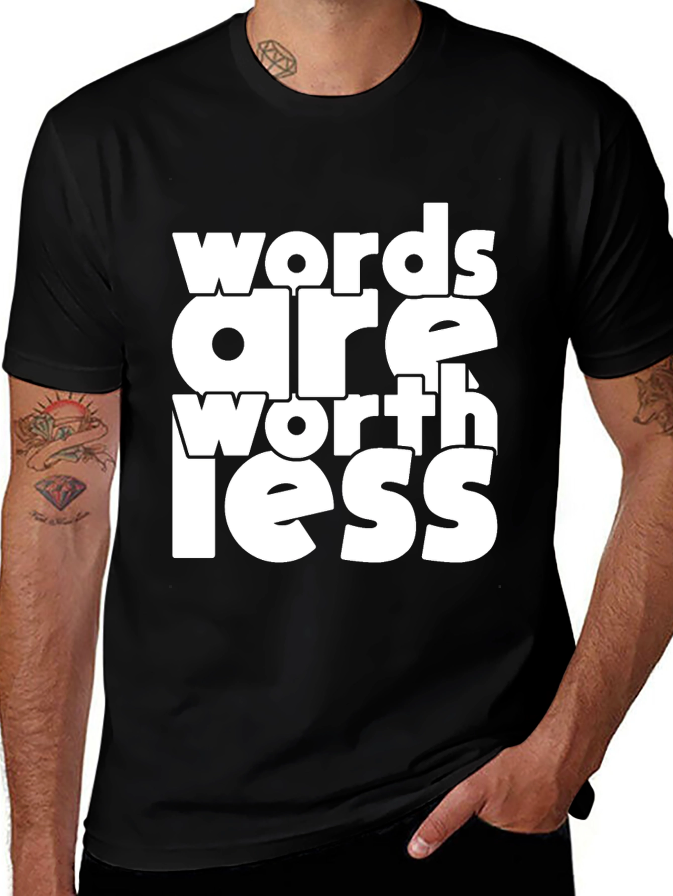 Variant 11 of Words Are Worth Less Graphic Tee