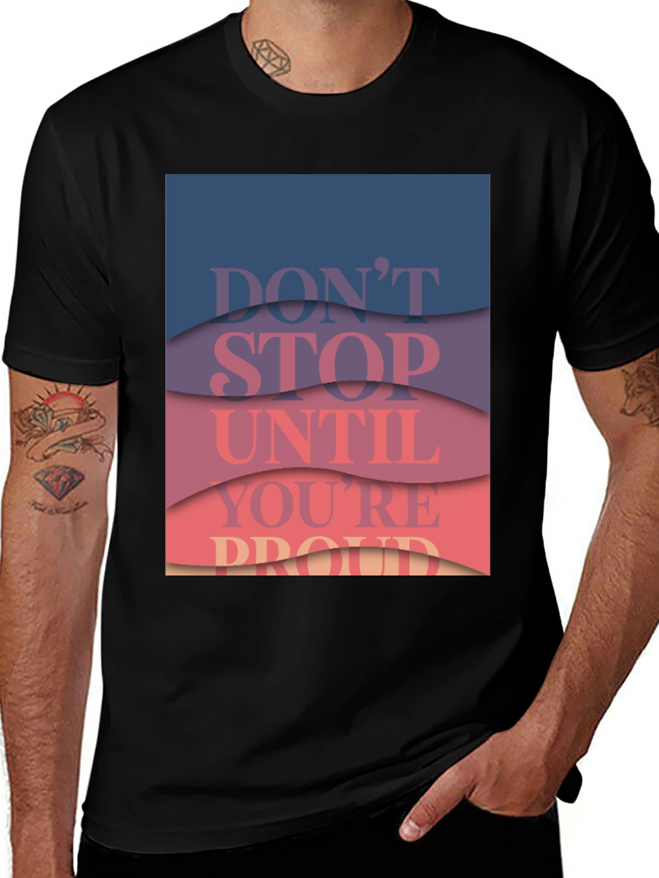 Variant 11 of Don't Stop T-Shirt - Motivational Graphic Tee