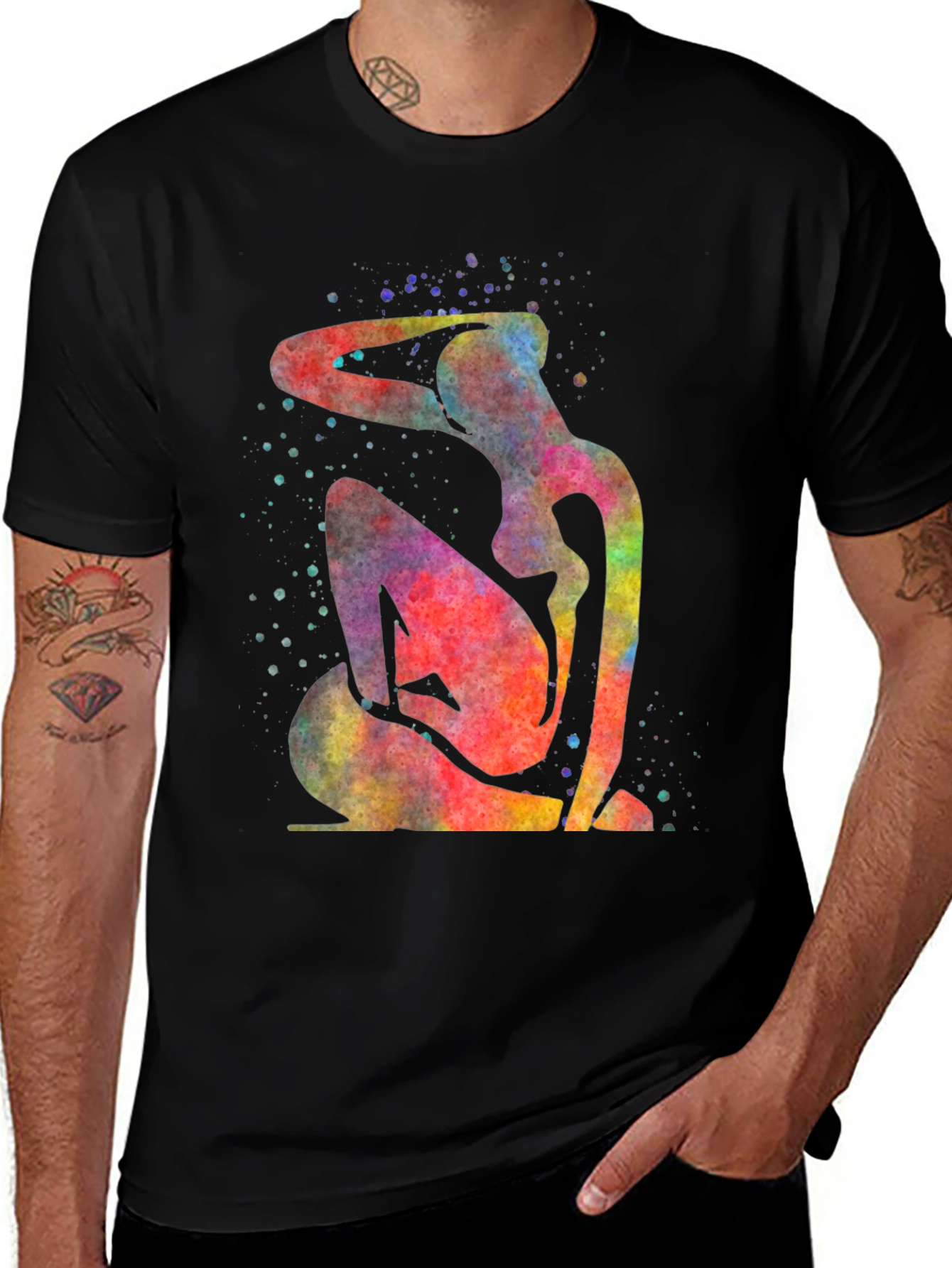 Variant 16 of Abstract Watercolor Woman Graphic Tee