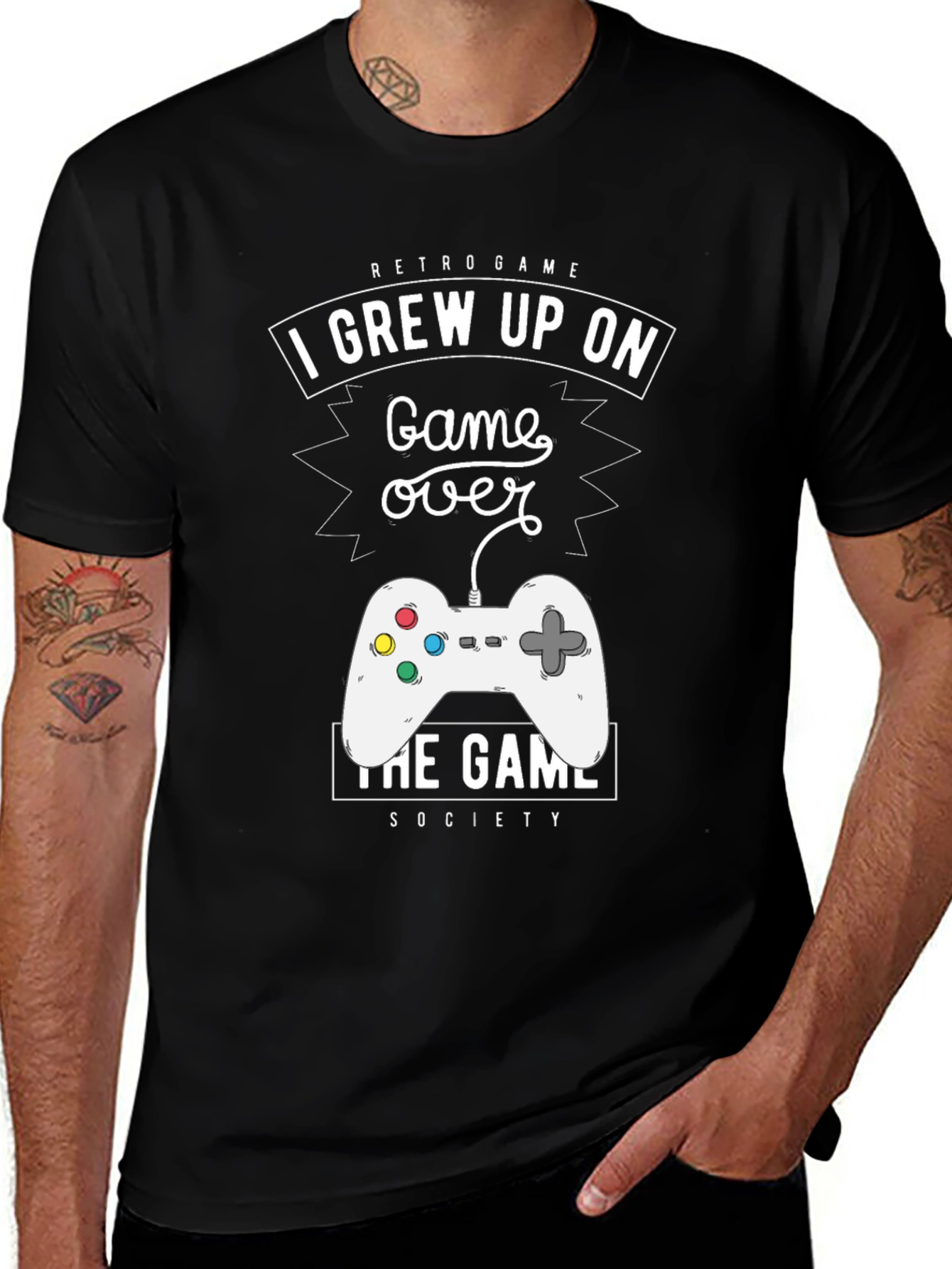 Variant 21 of Retro Game Over T-Shirt - Gamer Society