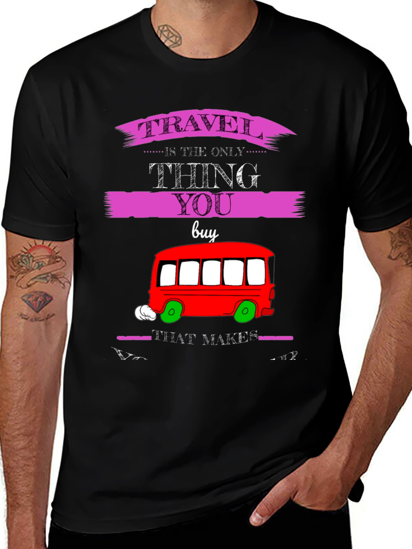 Variant 21 of Travel is the Only Thing You Buy T-Shirt