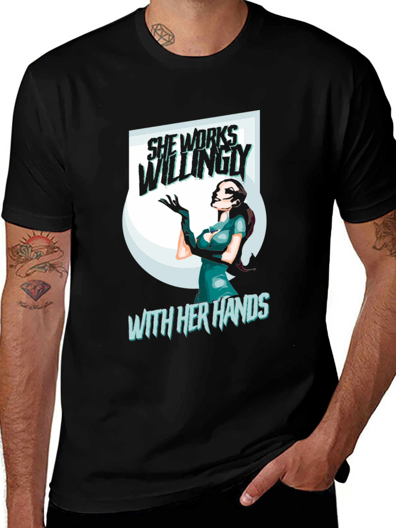 Variant 11 of She Works Willingly T-Shirt