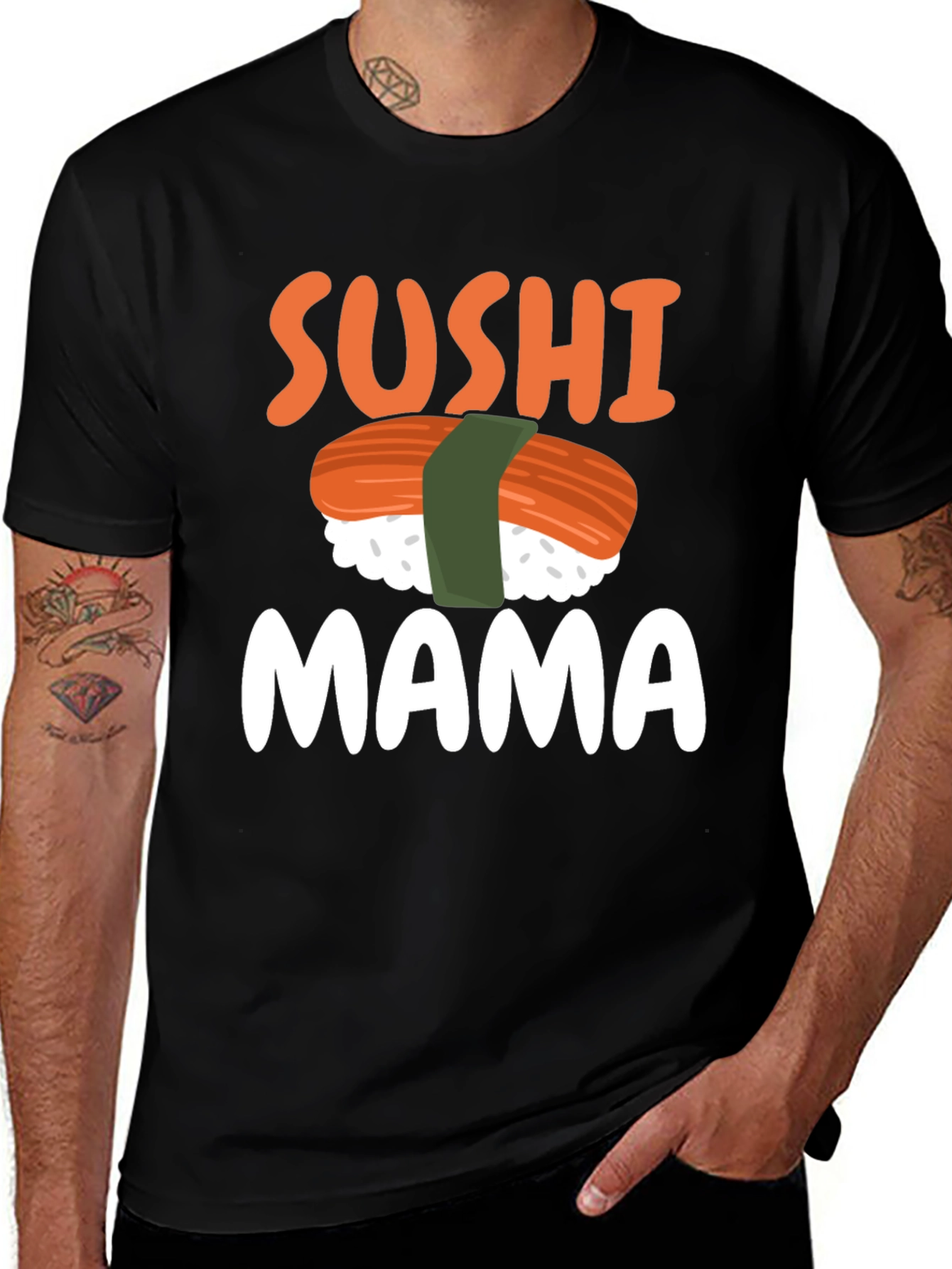 Variant 2 of Sushi Mama T-Shirt - Foodie Fashion
