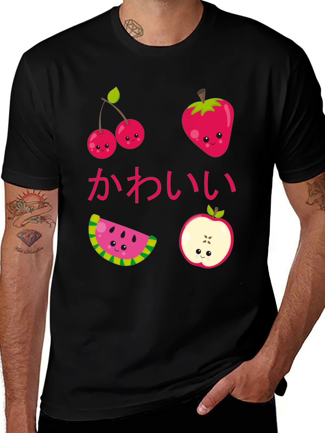 Variant 27 of Kawaii Fruit Graphic T-Shirt - Cute Anime Style