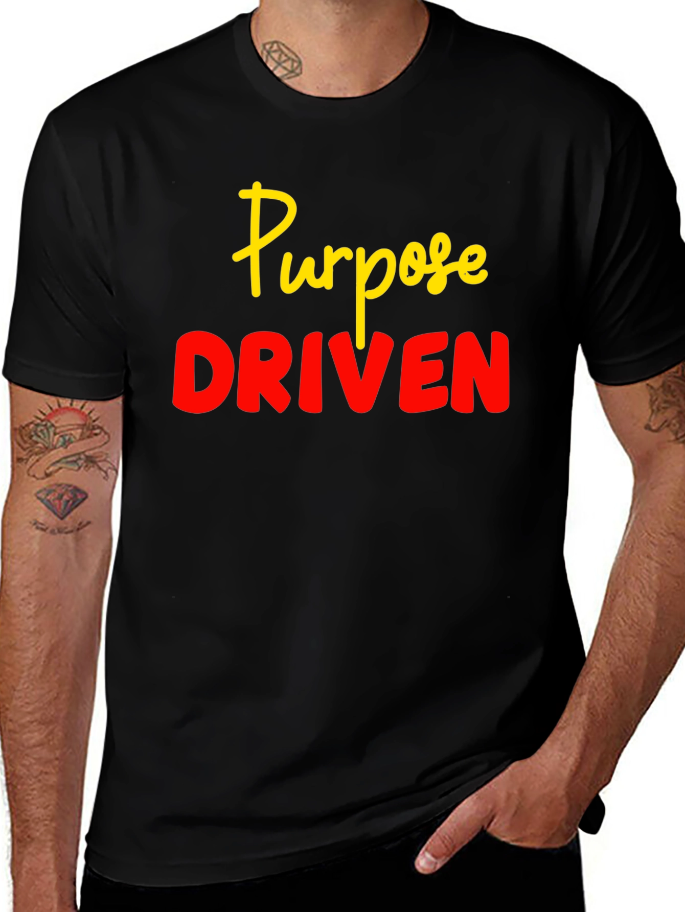 Variant 3 of Purpose Driven Black T-Shirt - Stylish Statement Tee