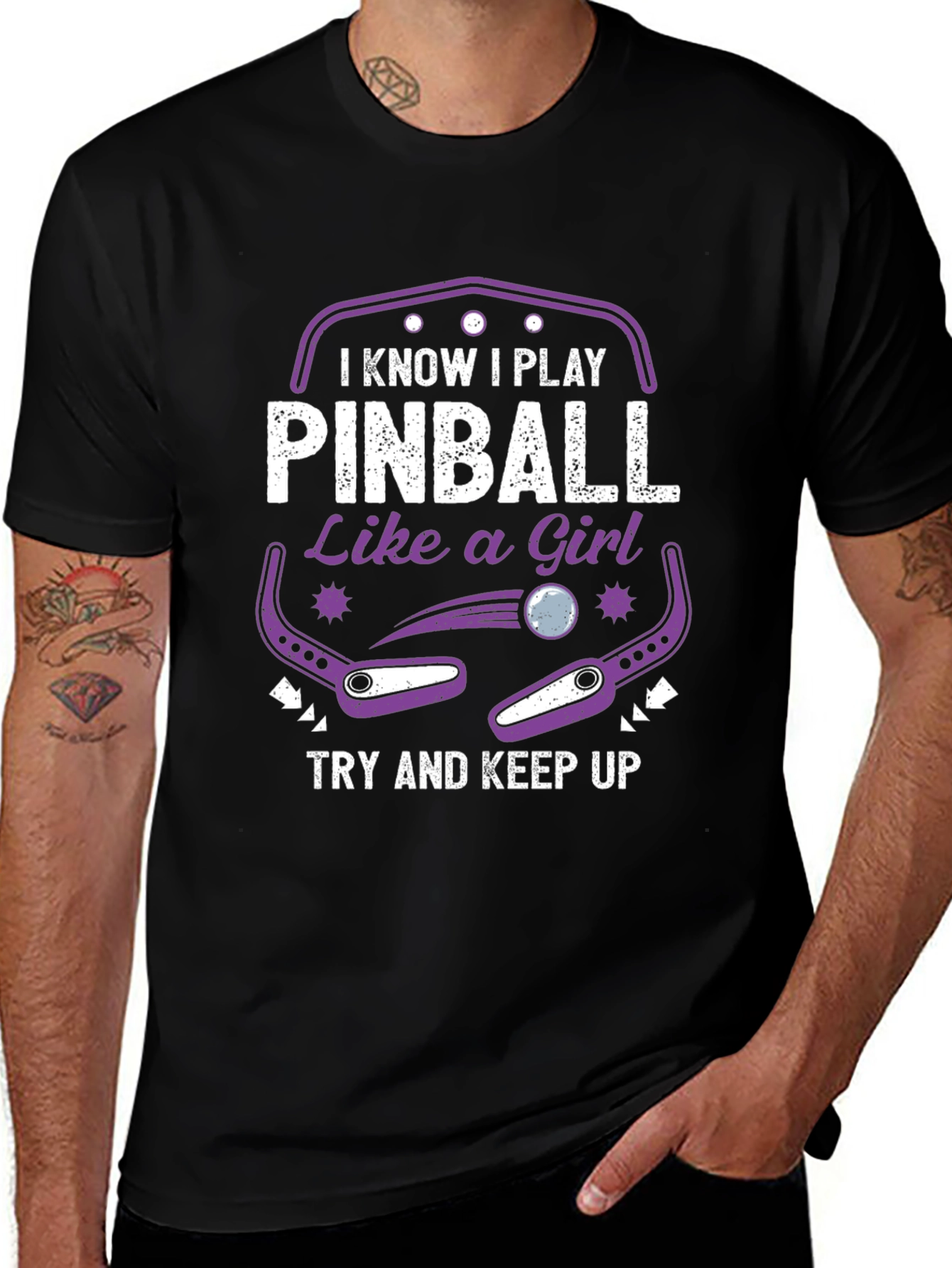 Variant 19 of Pinball Like A Girl T-Shirt
