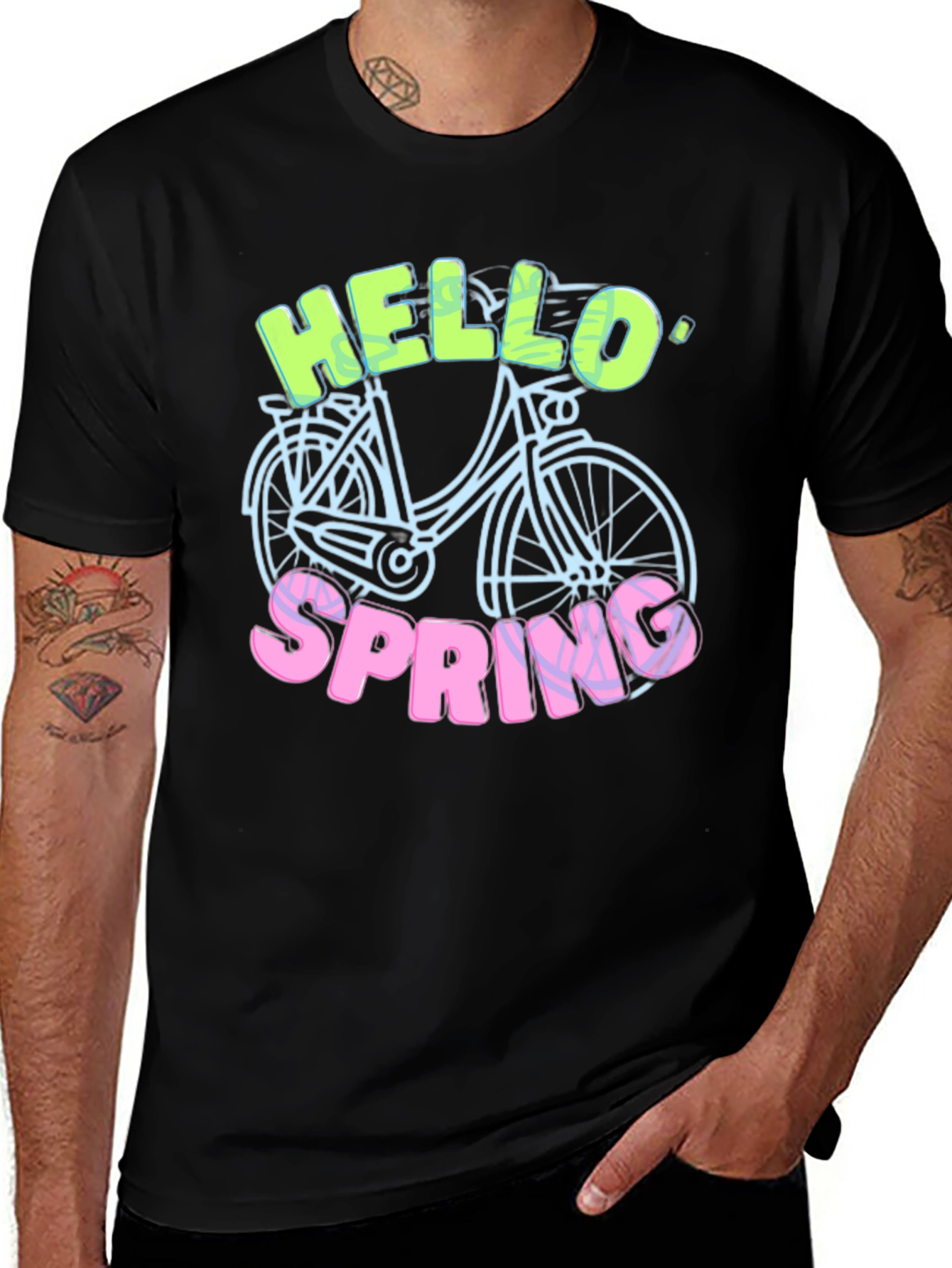 Variant 30 of Hello Spring T-Shirt - Bike Design