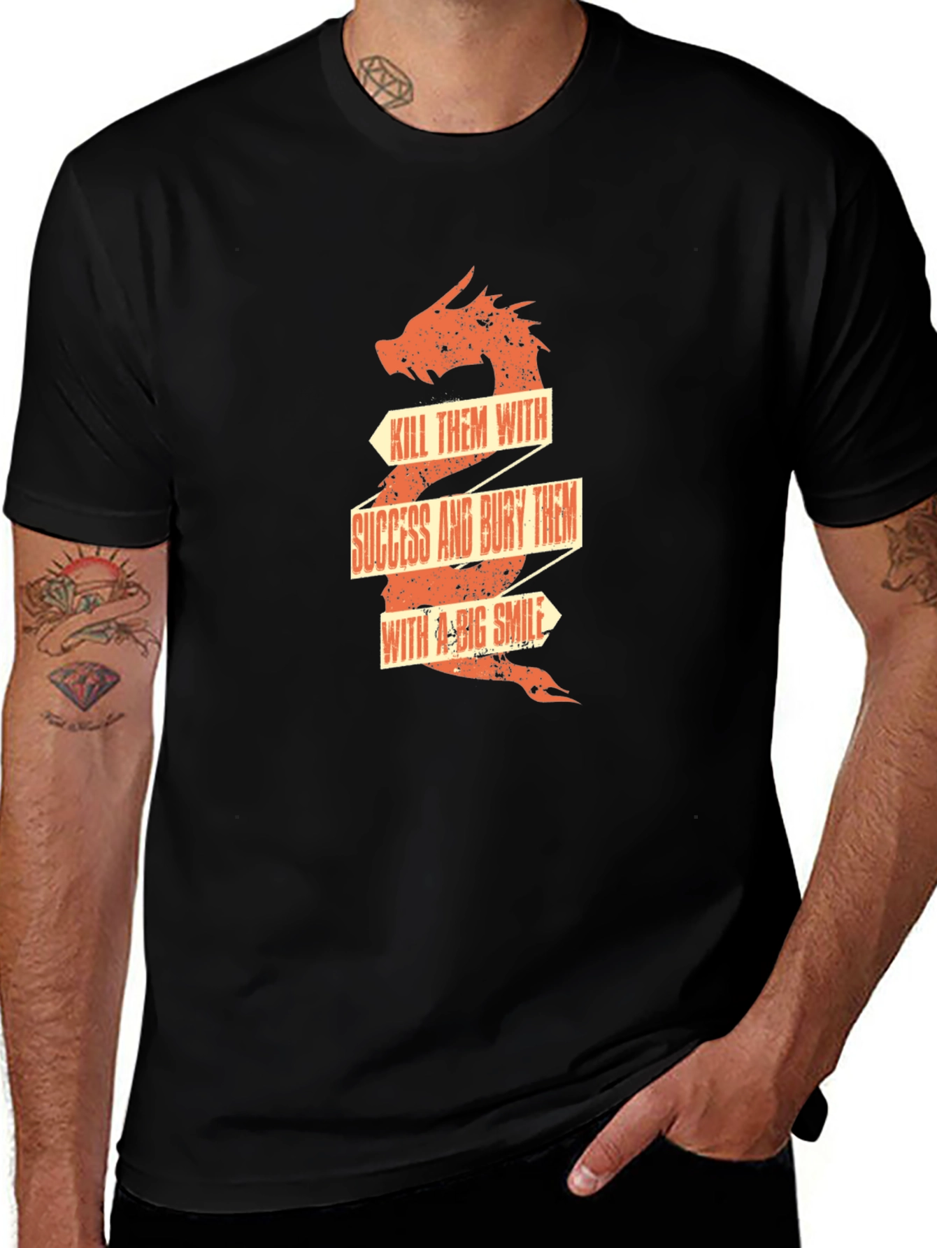Variant 13 of Dragon Graphic T-Shirt: Kill Them with Success