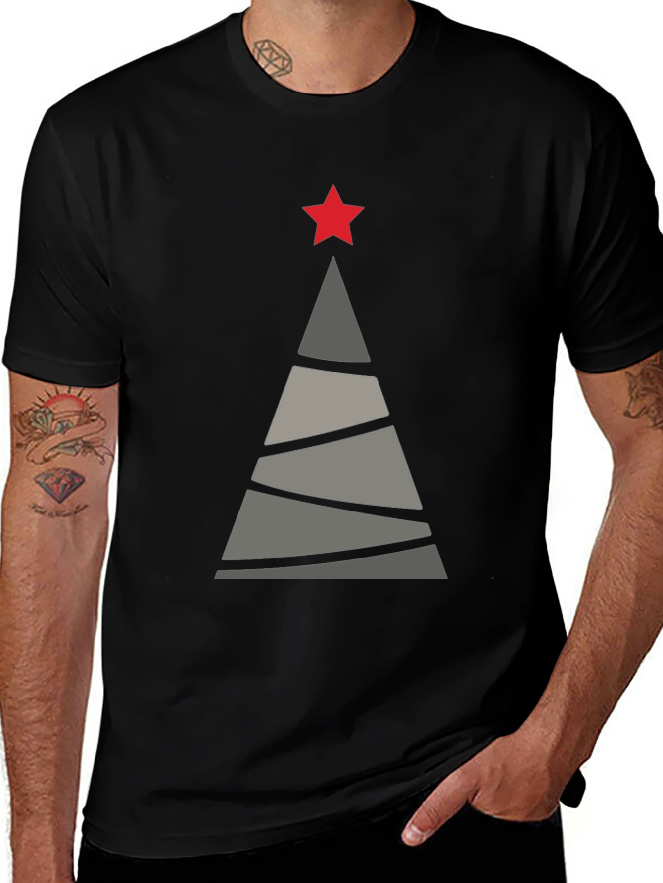 Abstract Christmas Tree Graphic Tee