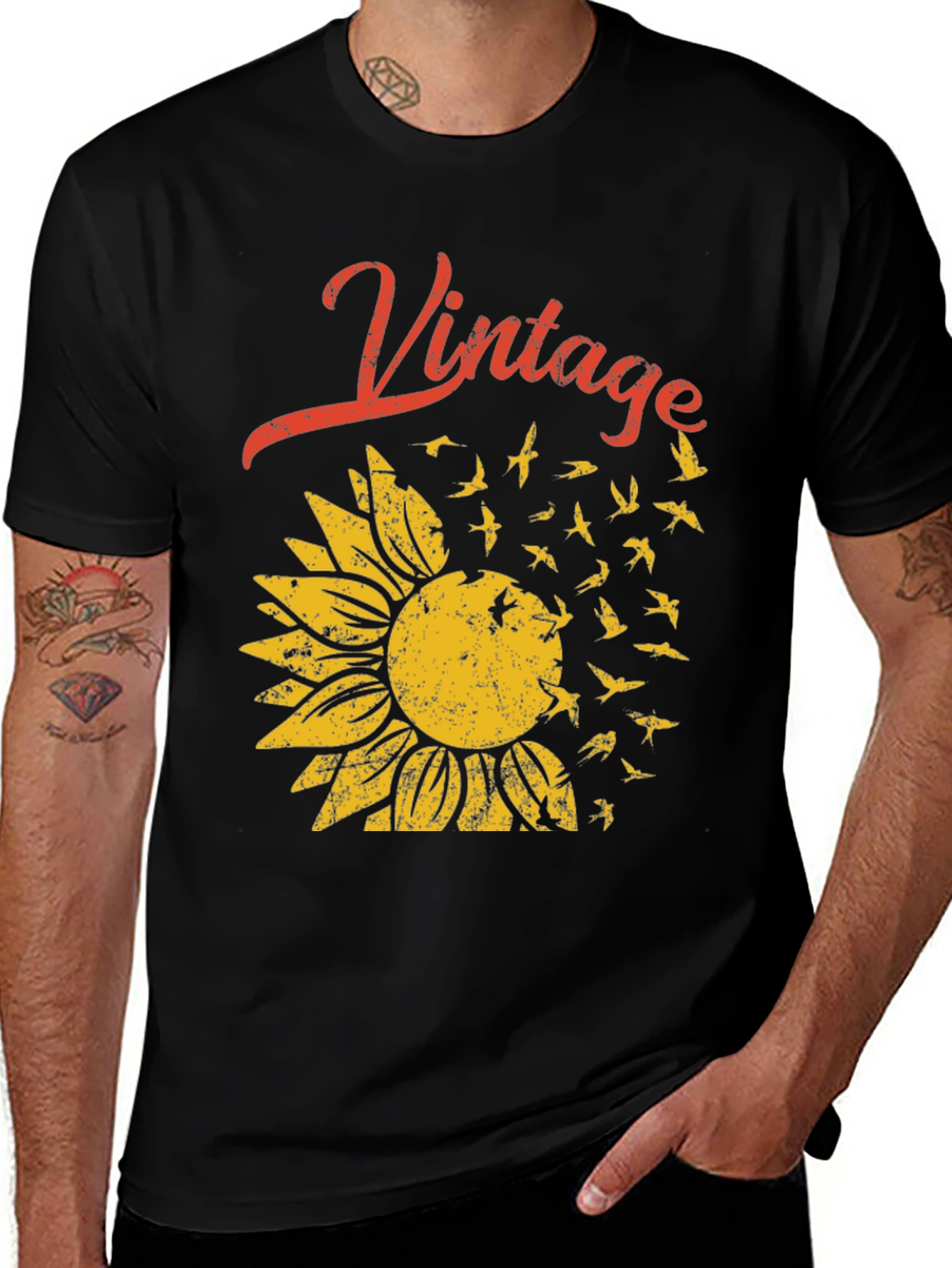 Variant 10 of Vintage Sunflower Graphic Tee