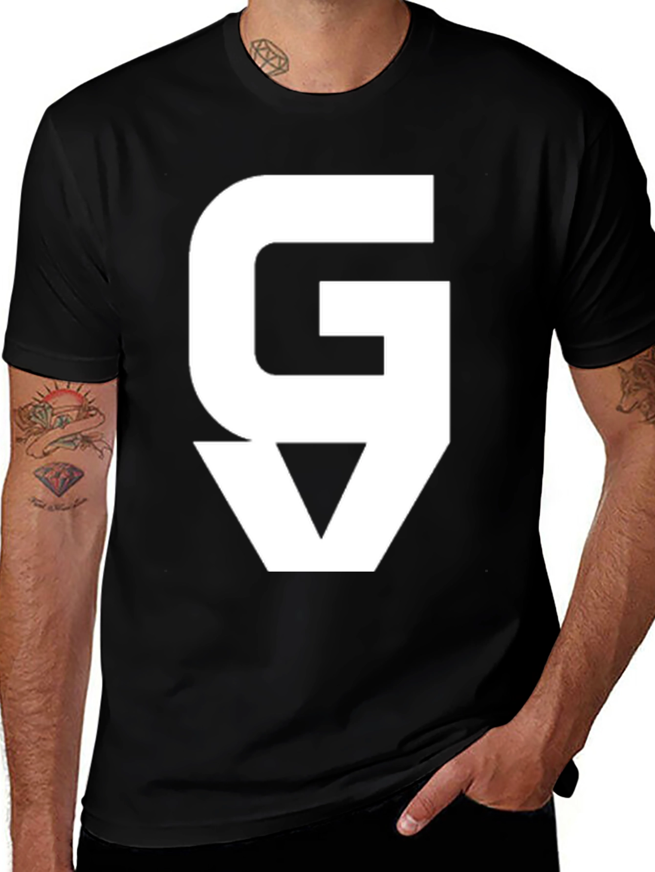 Black Bold Graphic Tee - Modern Design, Comfortable Fit main image