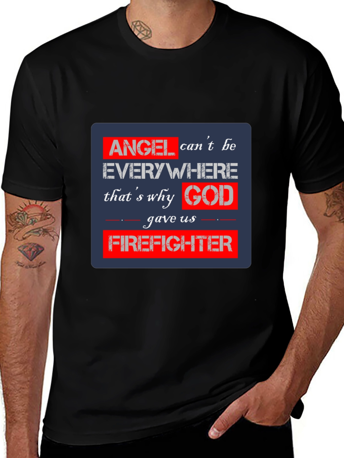 Variant 12 of Firefighter Angel T-Shirt - Heroic Design