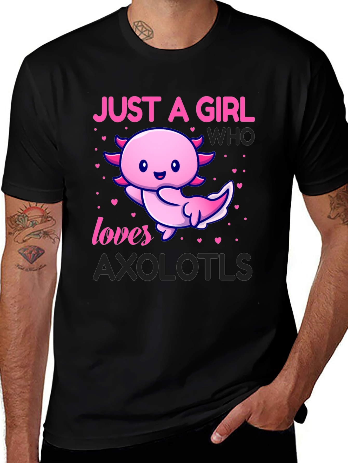 Variant 2 of Just A Girl Who Loves Axolotls T-Shirt