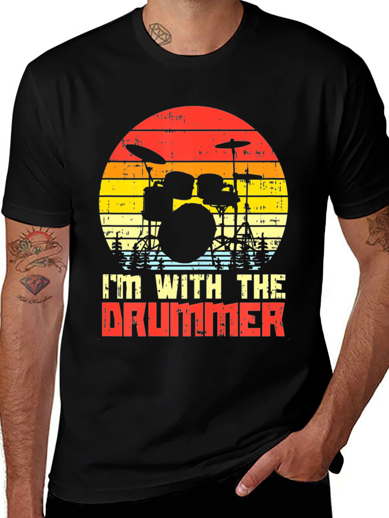 Variant 28 of I'm With The Drummer Graphic Tee