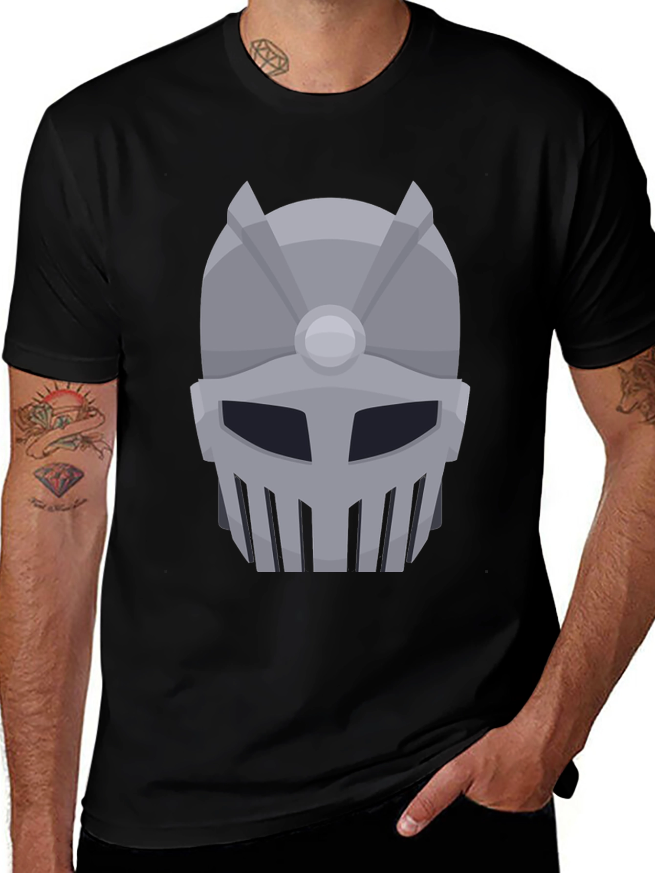 Knight Helmet Graphic T-Shirt - Medieval Armor Tee