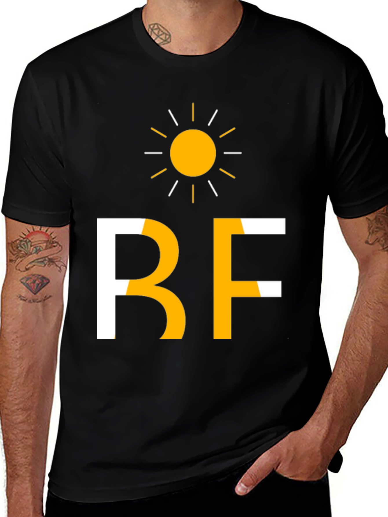Variant 10 of Sunny BF Graphic Tee - Casual Black T-Shirt