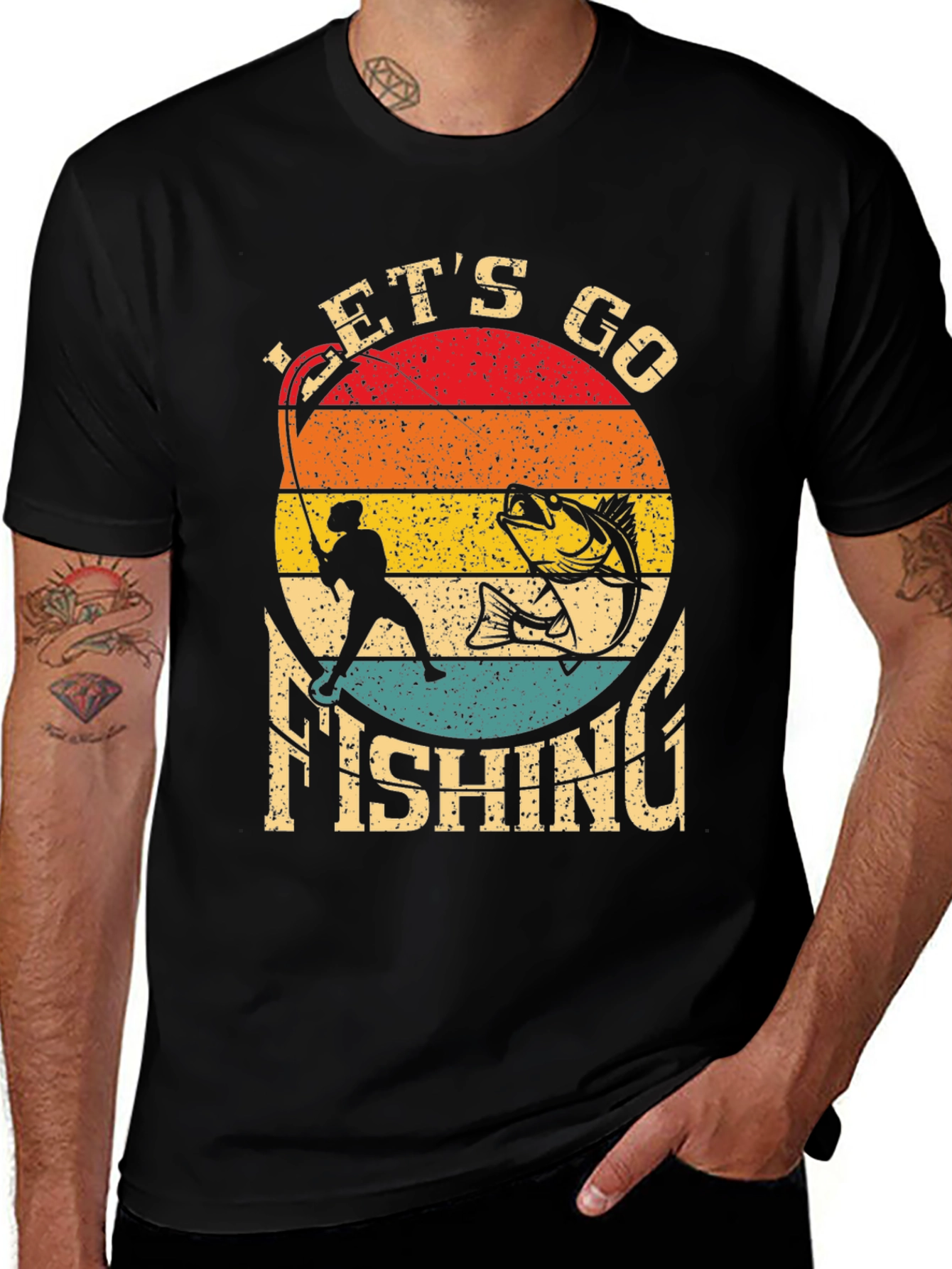 Variant 14 of Let's Go Fishing Graphic Tee
