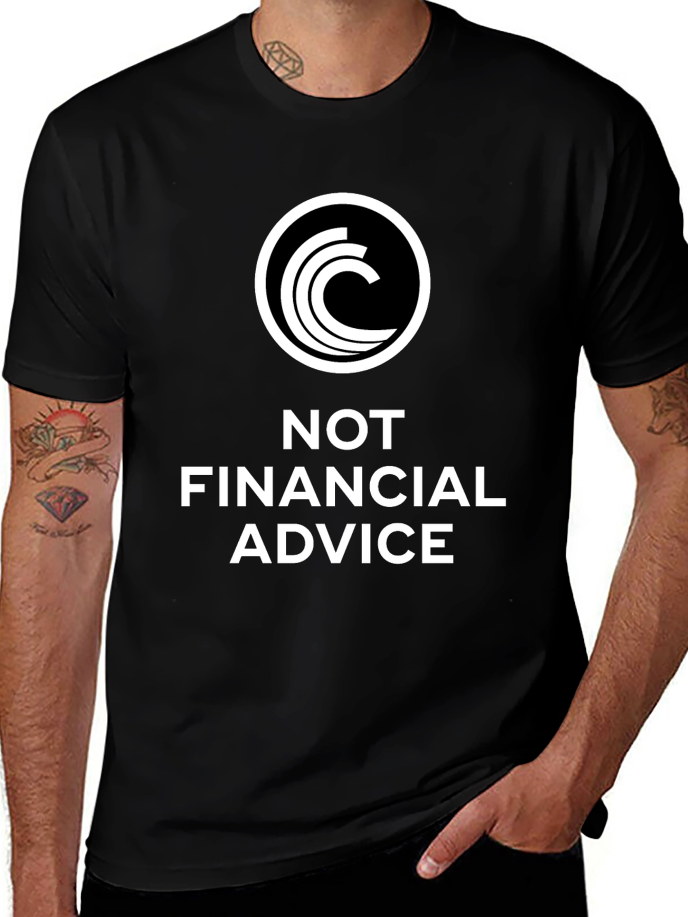 Variant 26 of "Not Financial Advice" Black T-Shirt