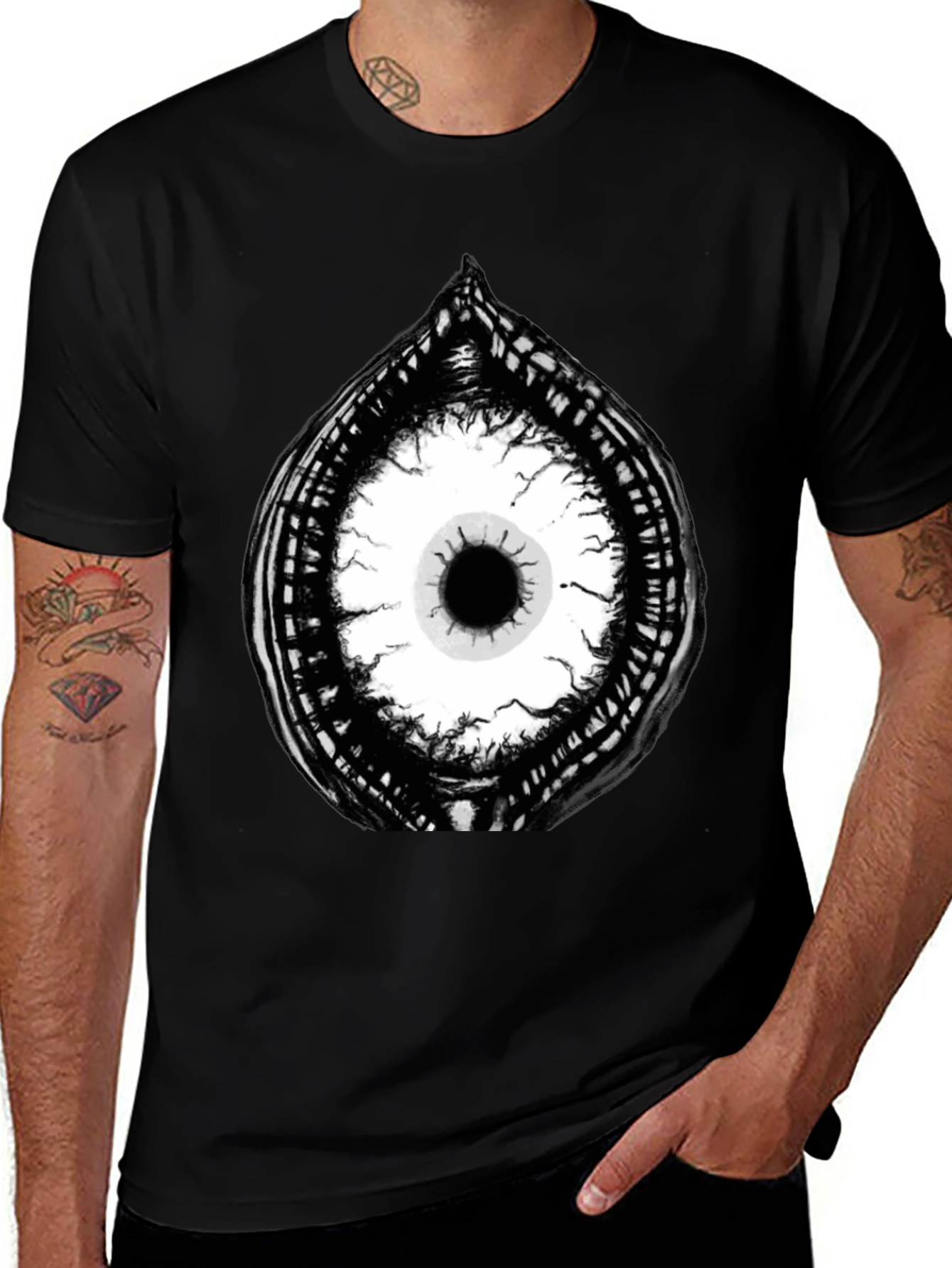 Variant 24 of Eye Graphic Black T-Shirt